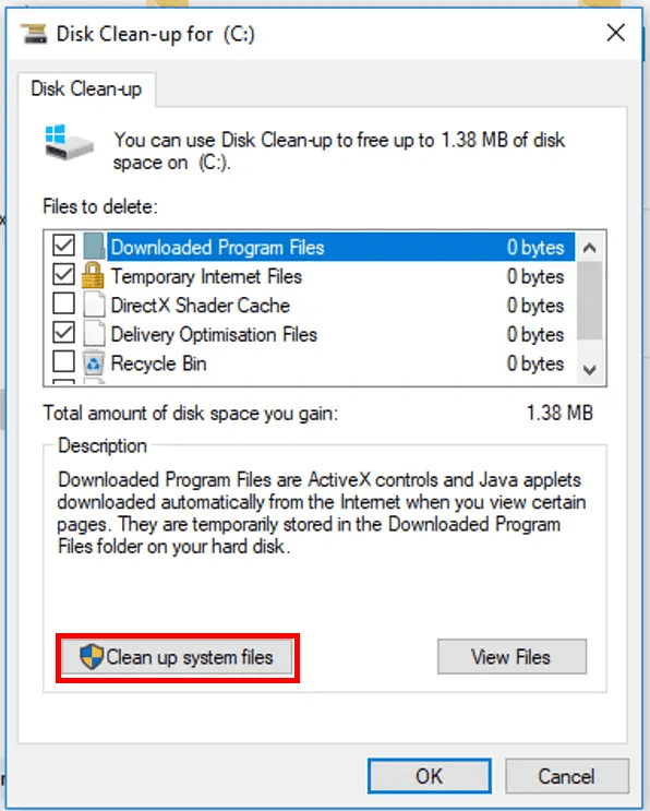 Clean up system files to catch all Windows update files too